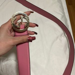 Authentic Gucci belt in a pink color.